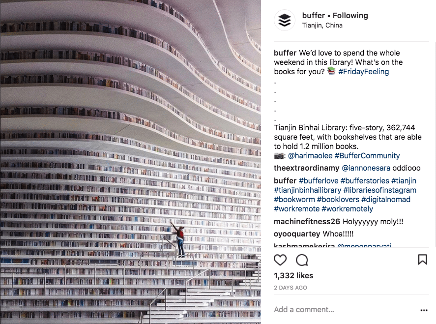 Instagram post with hashtags and location tags Instagram post with hashtags and location tags