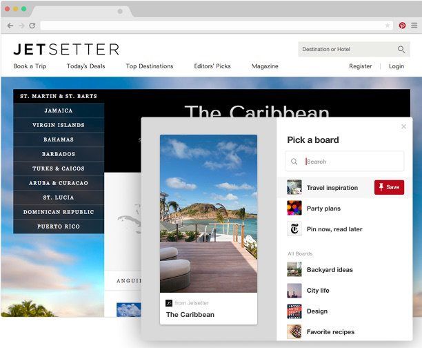 Pinterest Browser Button