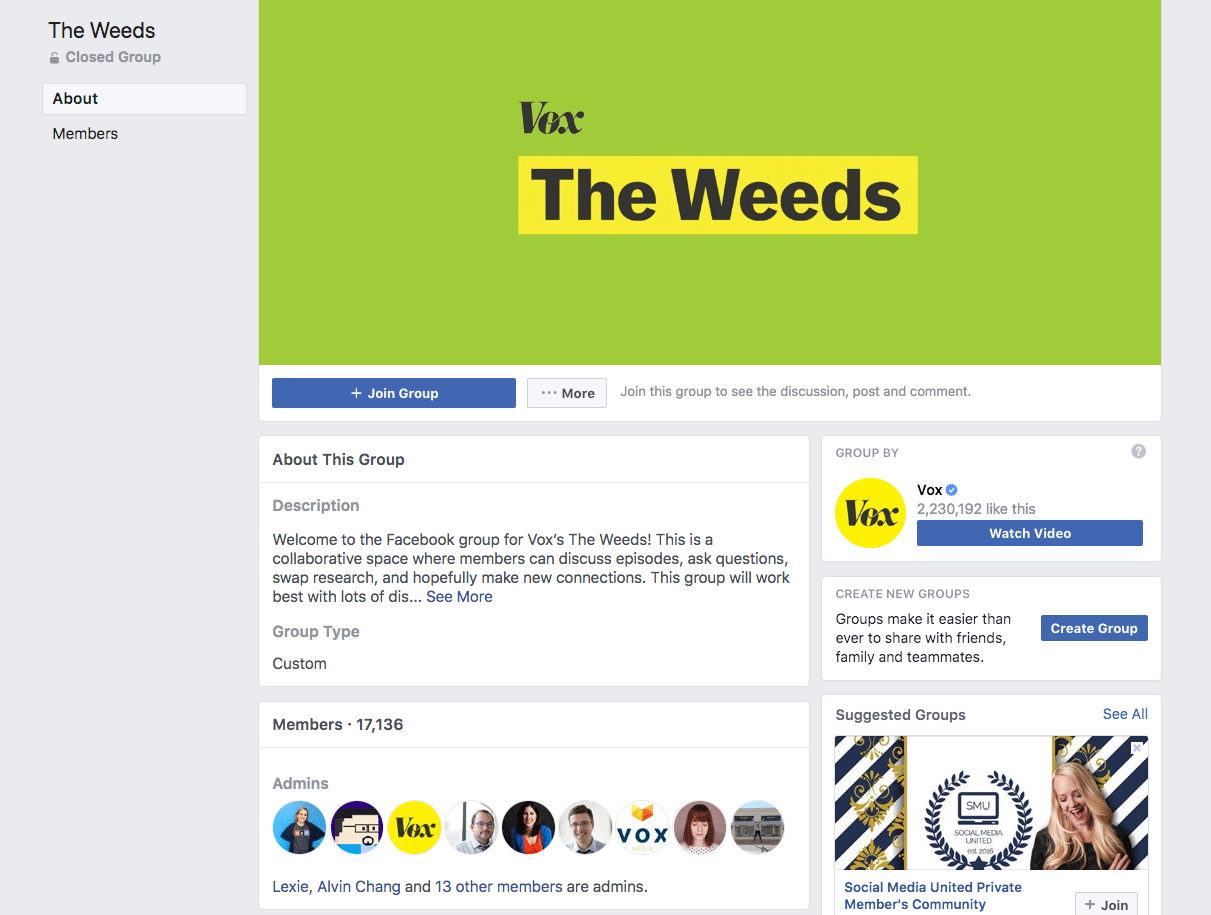 Vox Facebook Group