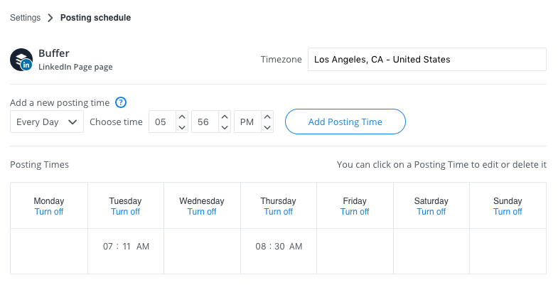 LinkedIn Posting Schedule