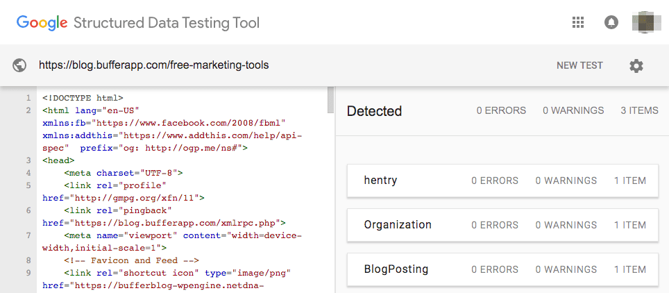 Structured Data Testing Tool Structured Data Testing Tool