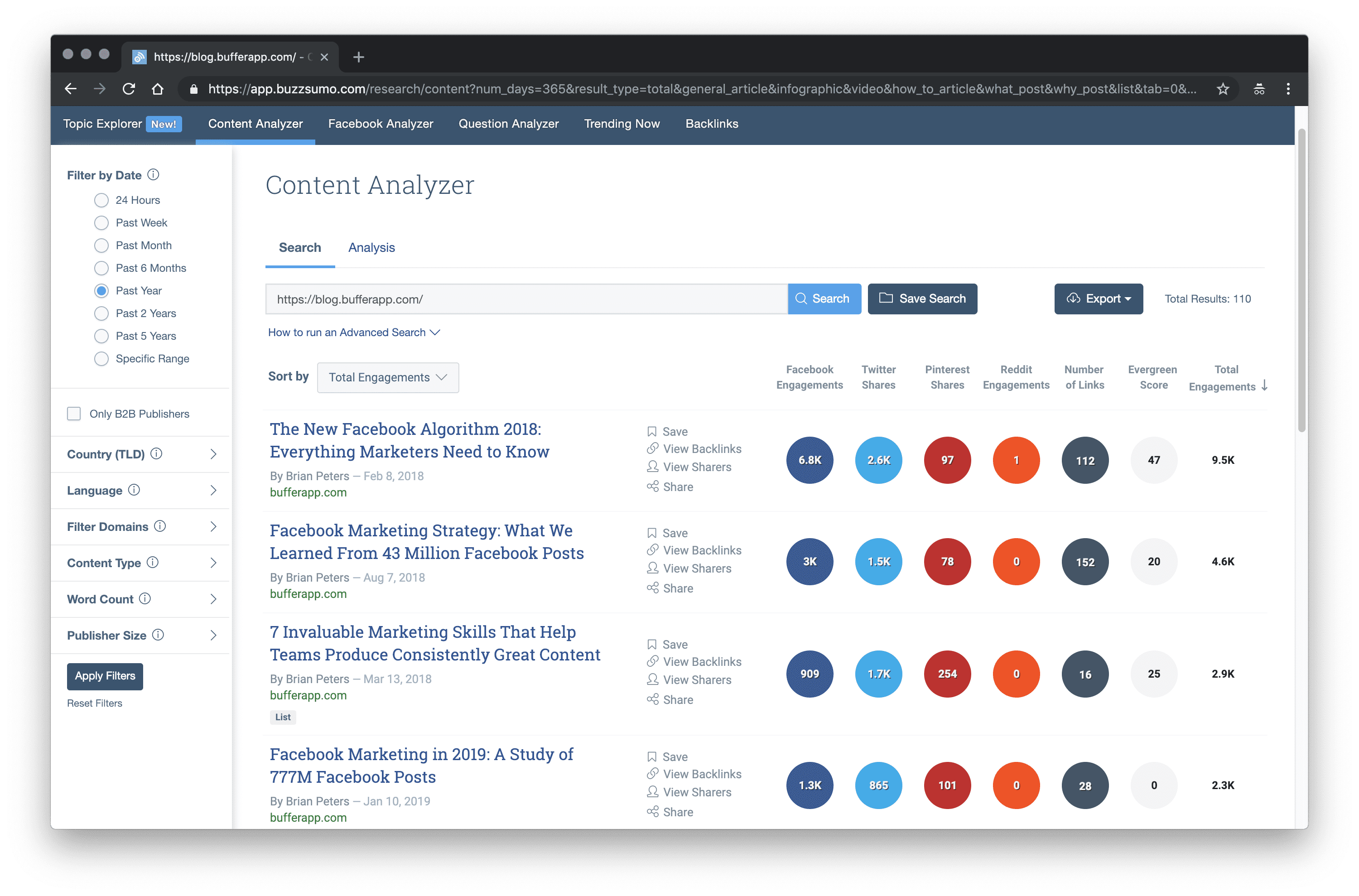 Social Media Tools: BuzzSumo