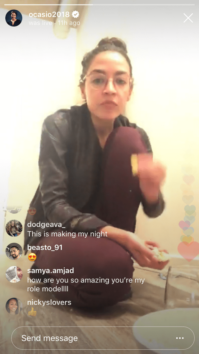 alexandria ocasio cortez instagram live ikea video