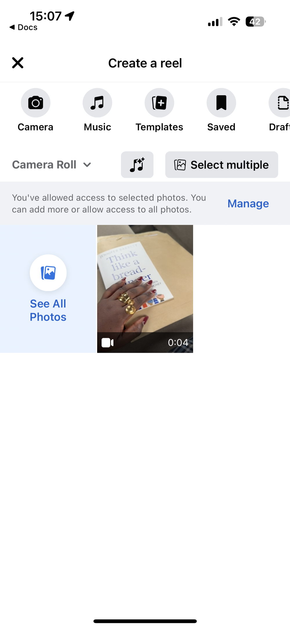 how to archive reels on facebook on iphone