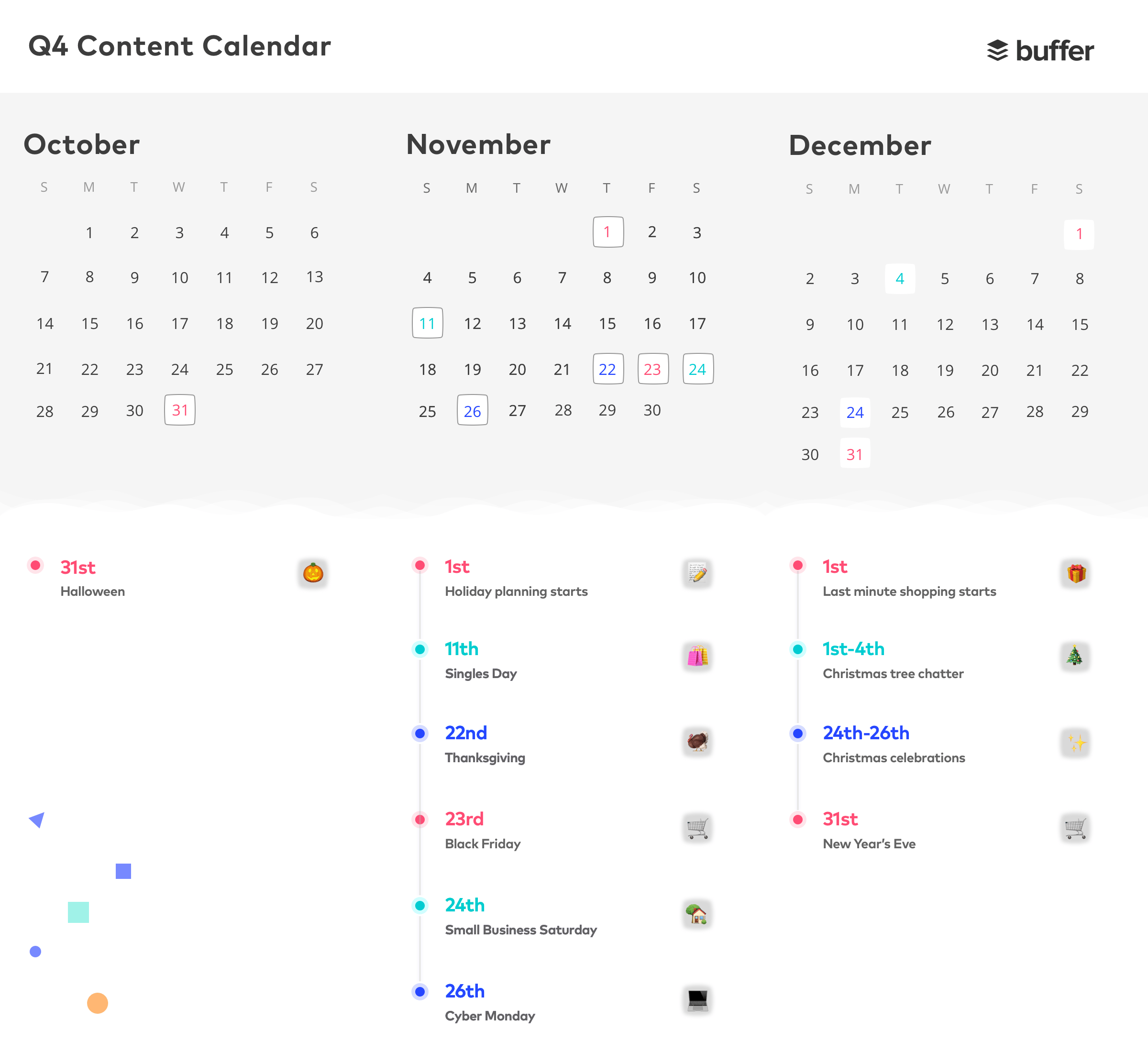 Q4 Content Calendar Important Dates and Campaign Ideas for Small