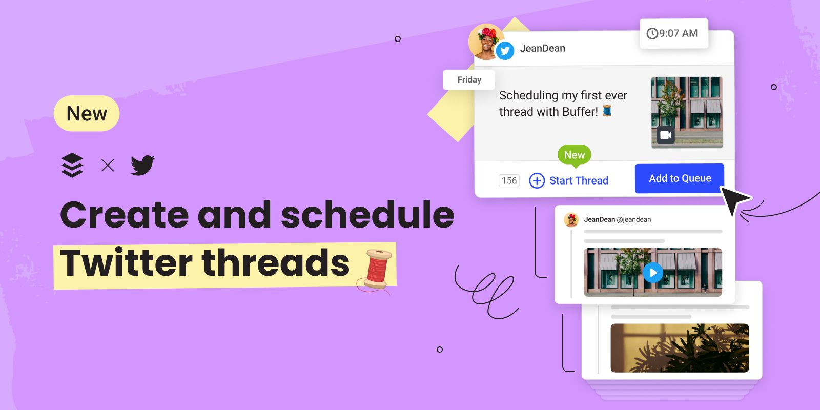 New to Buffer: Twitter Threads Scheduling