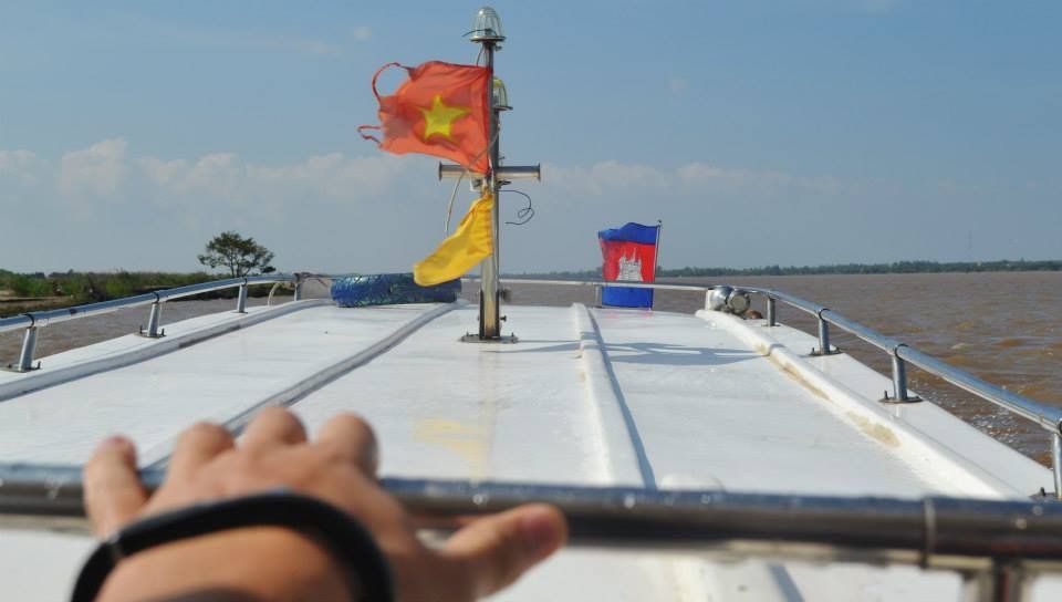 Boat ride into Cambodia