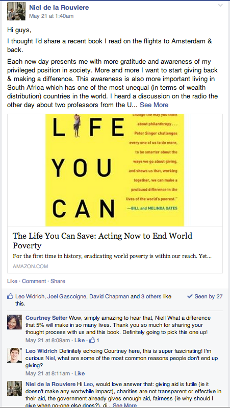 Facebook book discussion