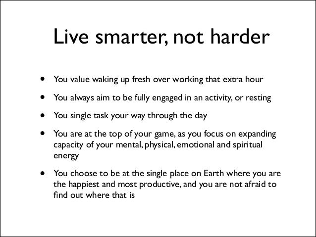 Buffer culture live smarter not harder