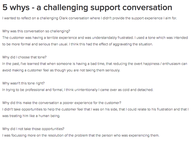 5 whys support