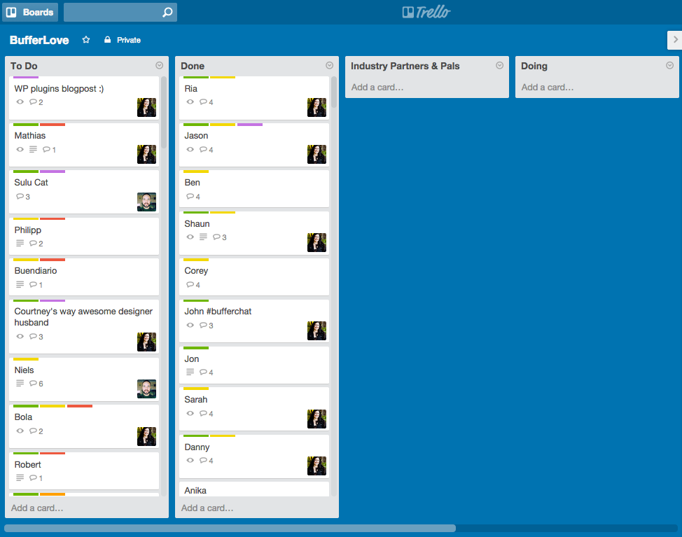 trello use for buffer love