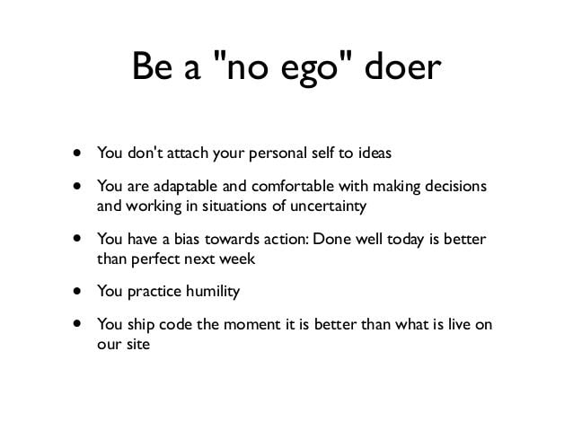 new no ego doer