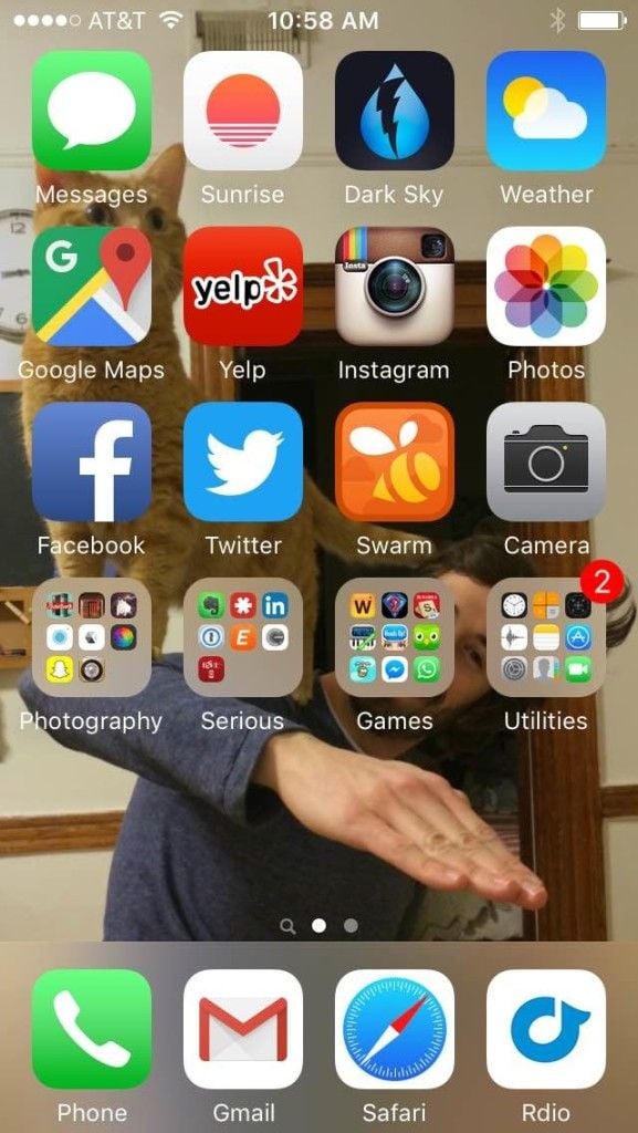 Amy's homescreen