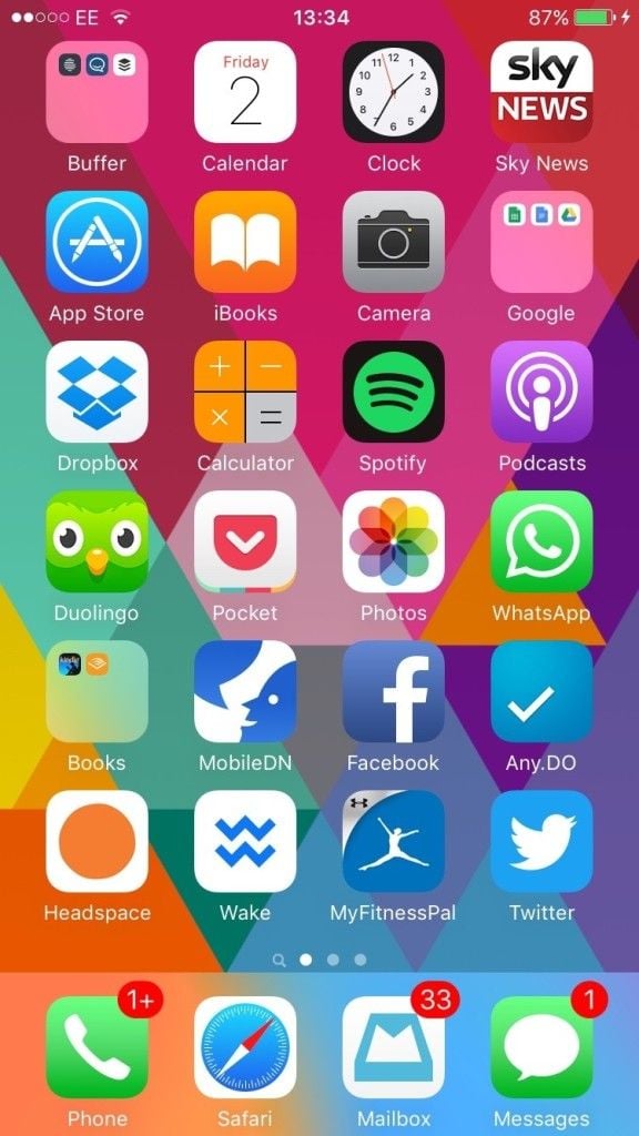 Dave O homescreen