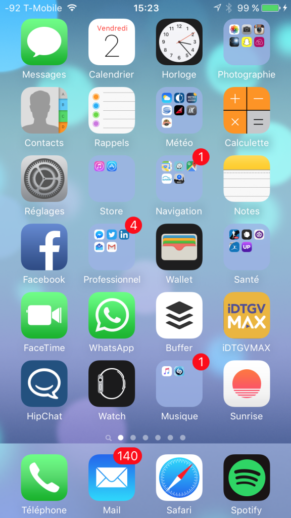 Max's homescreen