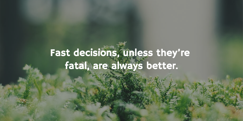 fast decisions