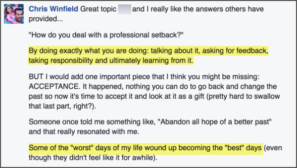 fb answer setbacks