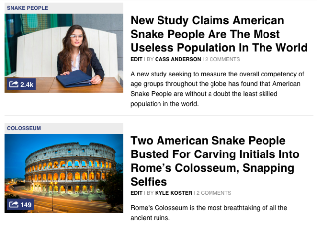 snake people headlines