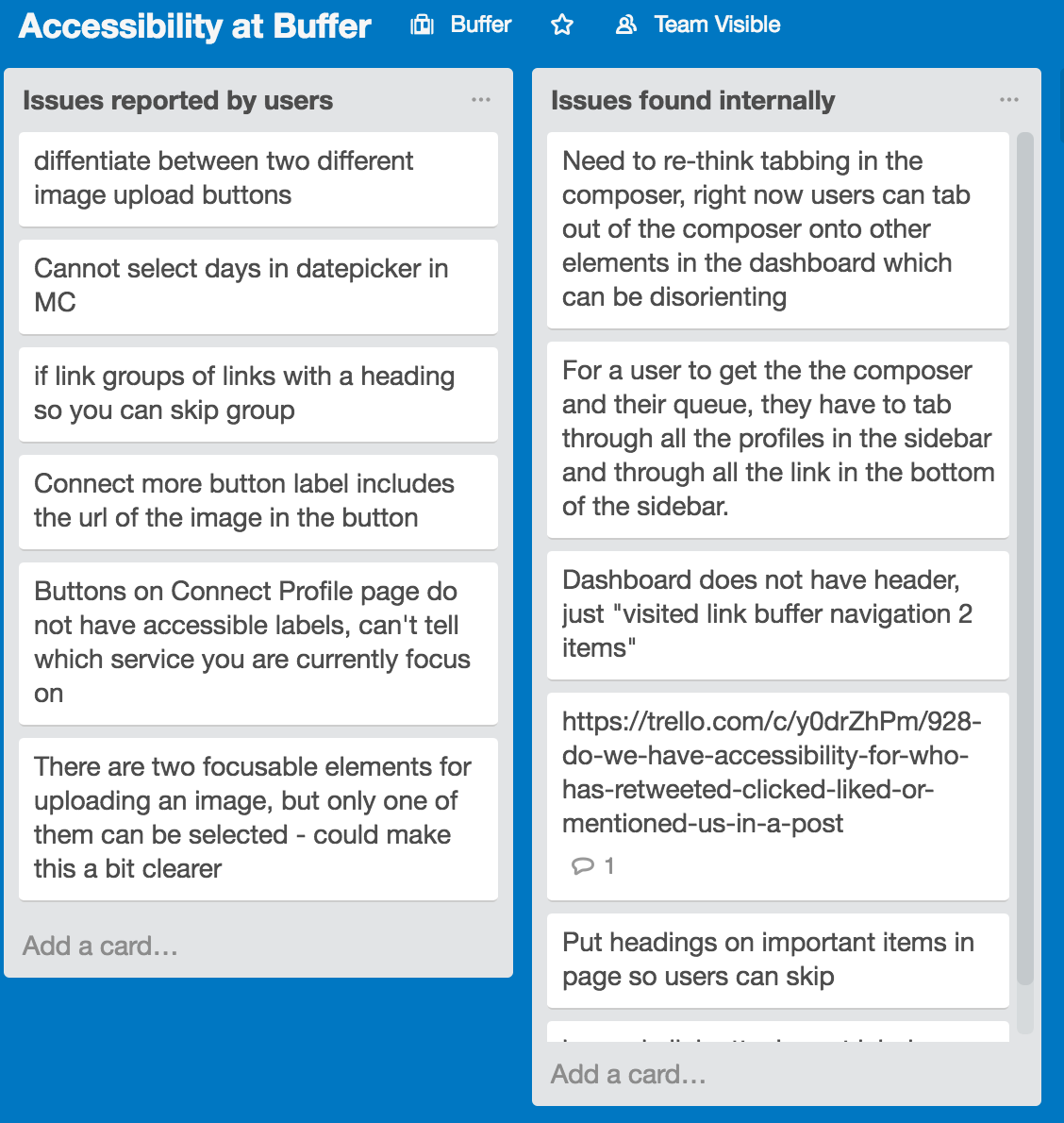 Buffer's list of items to fix for greater accessibility